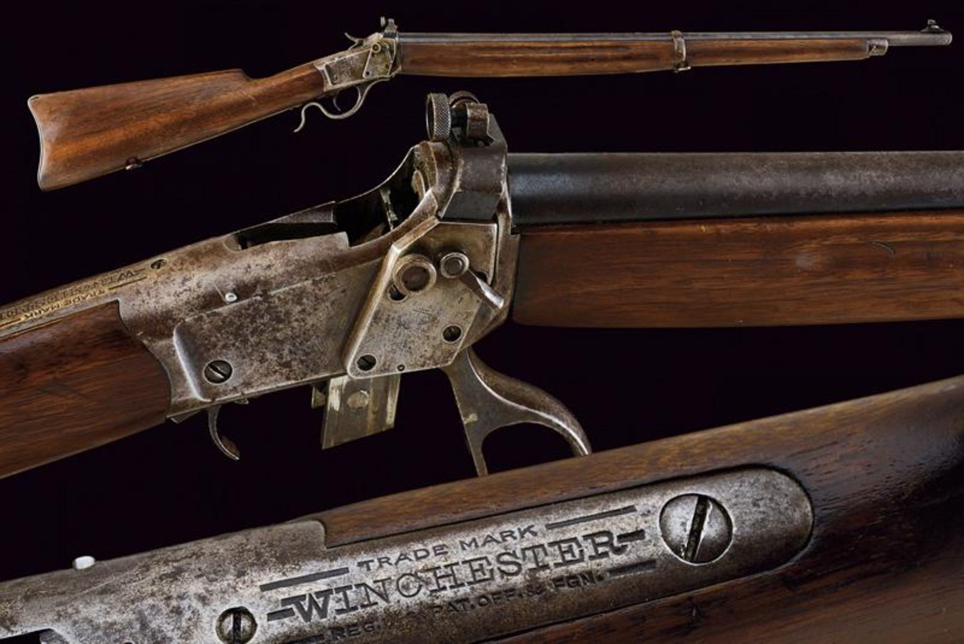 A Winchester Third Model Low Wall Musket (Winder Musket)