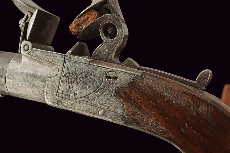 A pair of cased flintlock pocket pistols by Hill - Image 3 of 4