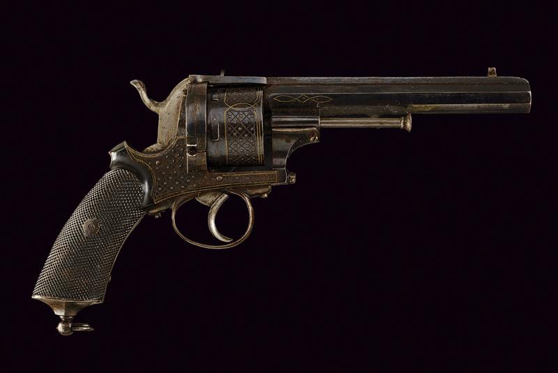 An engraved pinfire revolver - Image 5 of 5
