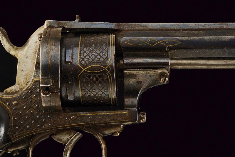 An engraved pinfire revolver - Image 4 of 5