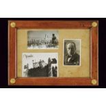 Mussolini, Benito - a series of three autograph pictures