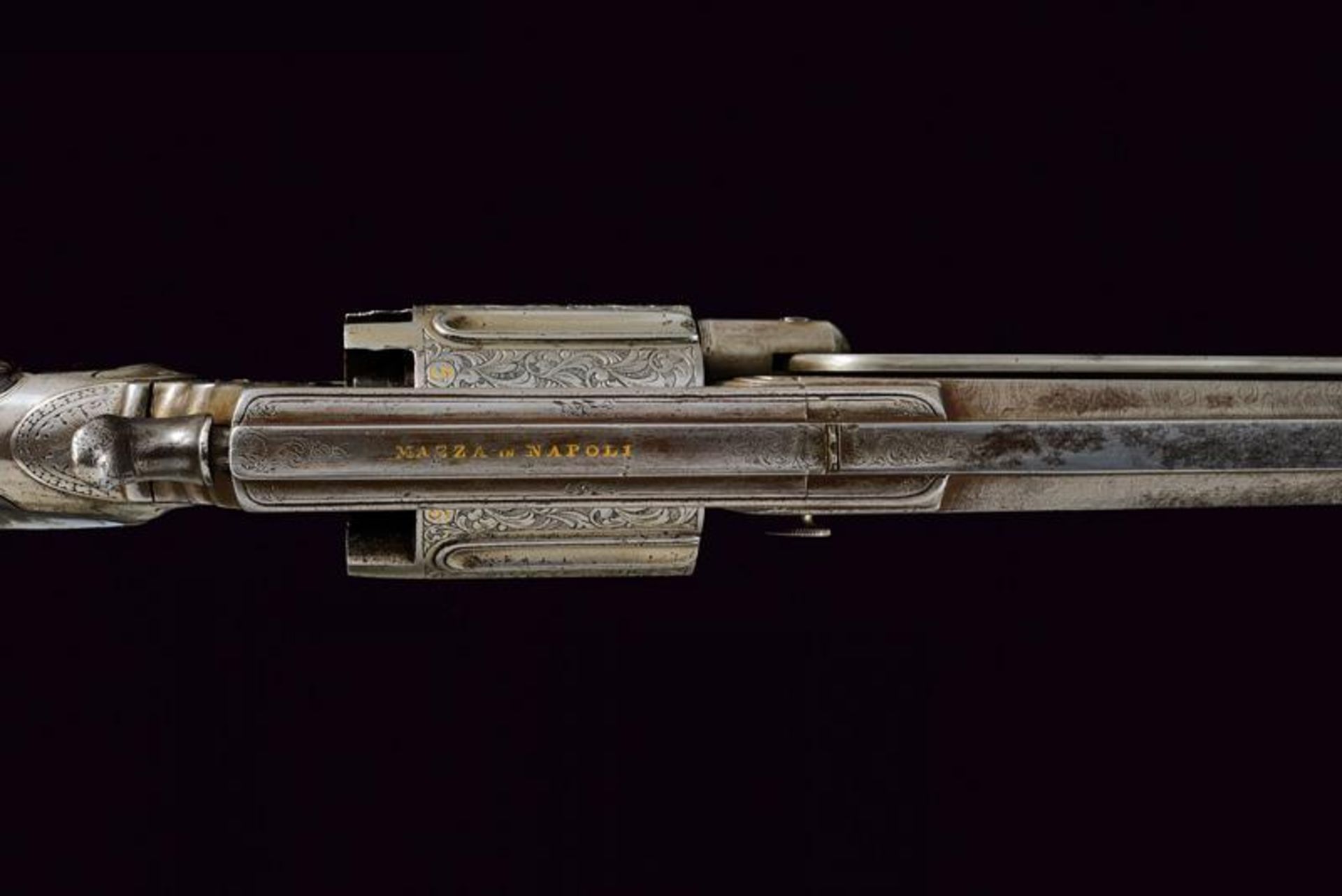 A percussion revolving rifle by Mazza - Image 8 of 11