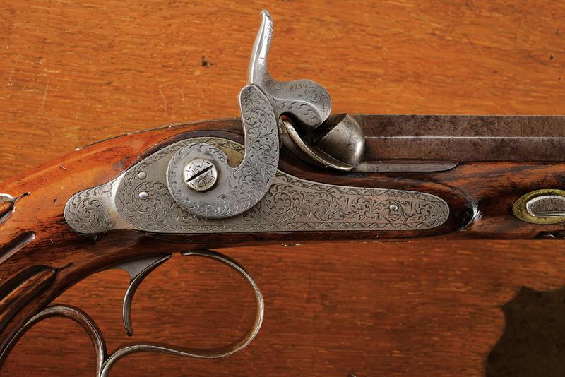 A cased pair of fine duel percussion pistols by Weil - Image 9 of 9