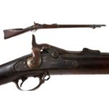An 1873 model Springfield Trapdoor rifle