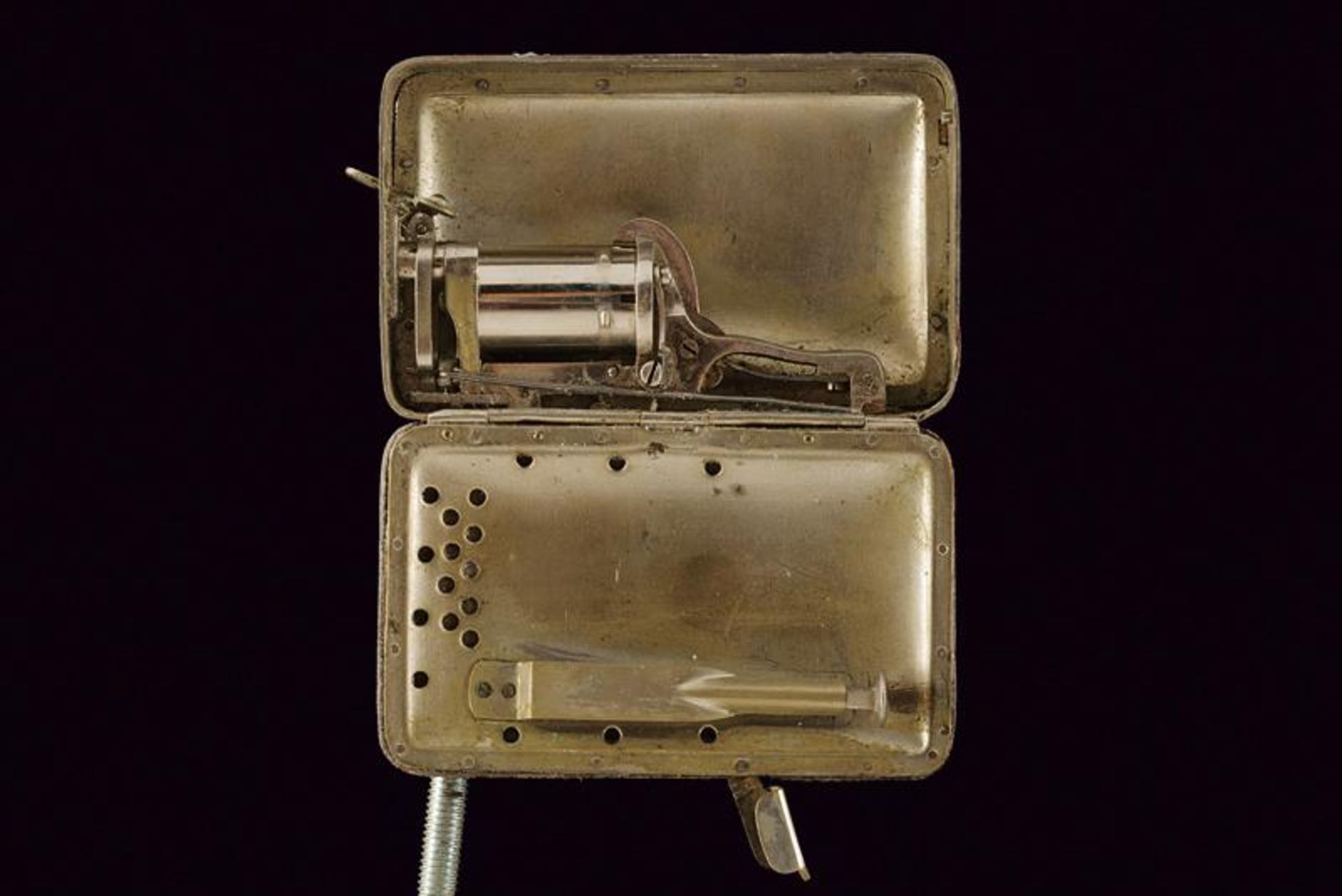 A very scarce Frankenau pin-fire pepperbox revolver in a purse - Bild 2 aus 10