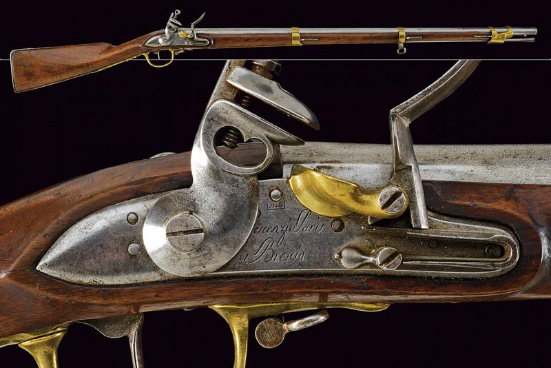 A navy flintlock gun