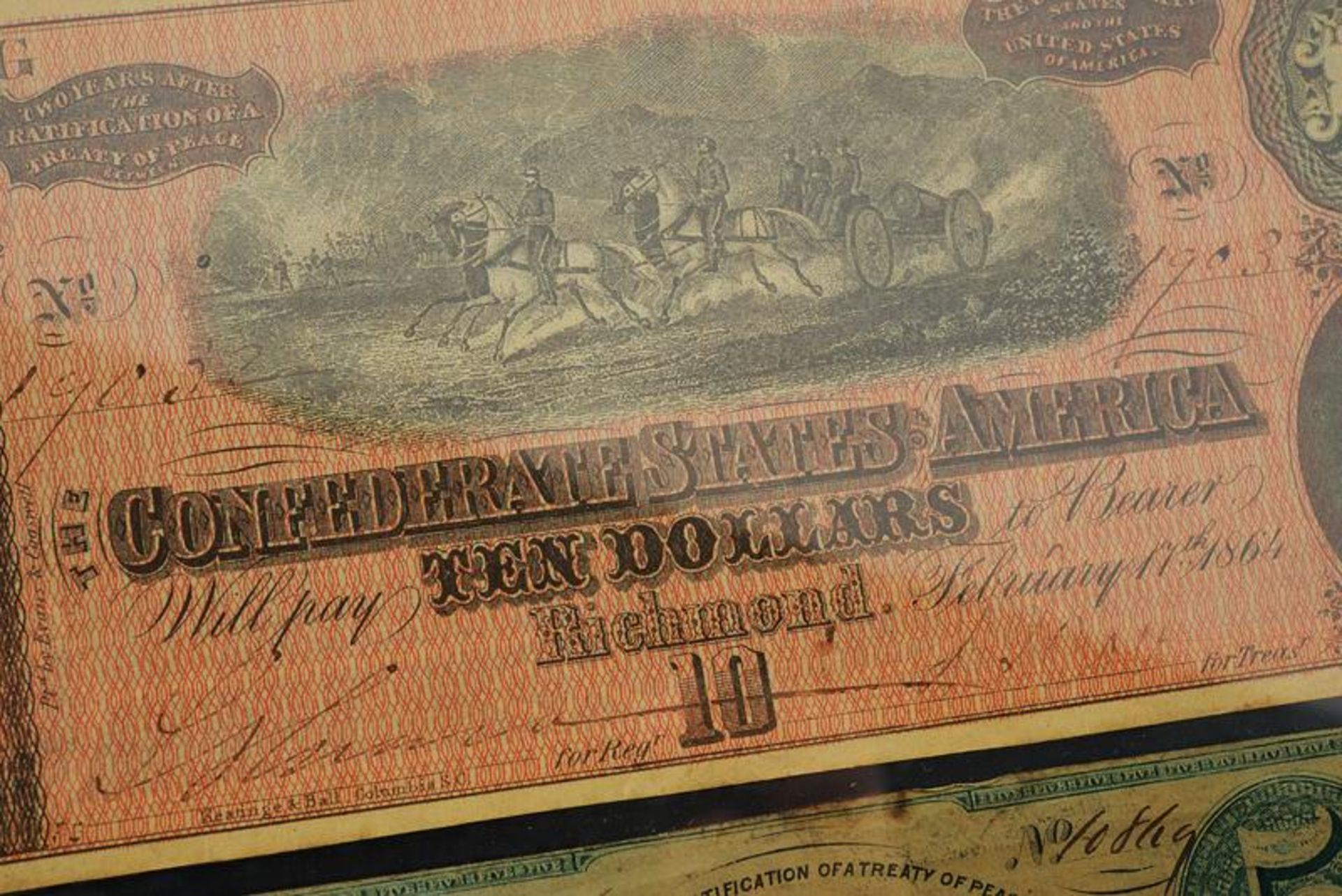 A lot of three confederate banknotes of Richmond - Image 4 of 4