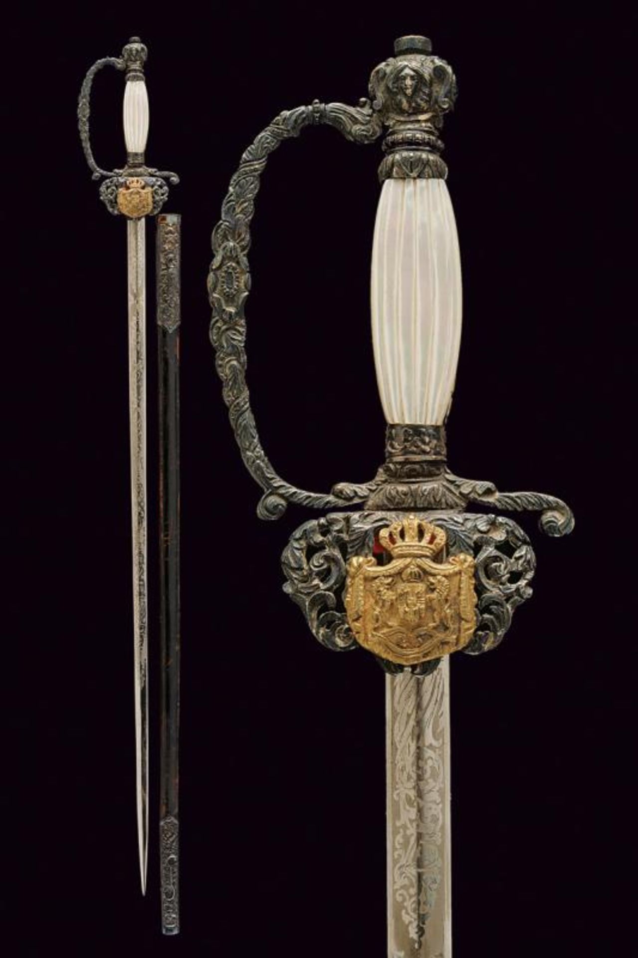A fine silver mounted small sword
