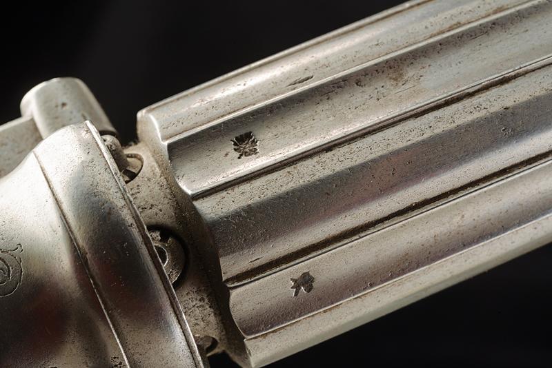 A rare percussion pepperbox revolver with bayonet - Image 4 of 6