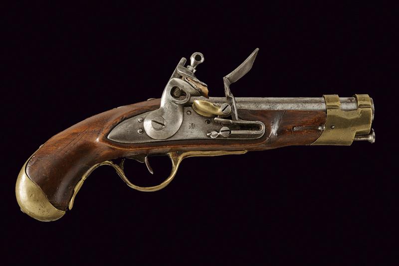 A gendarmerie flintlock pistol by Mazzocchi