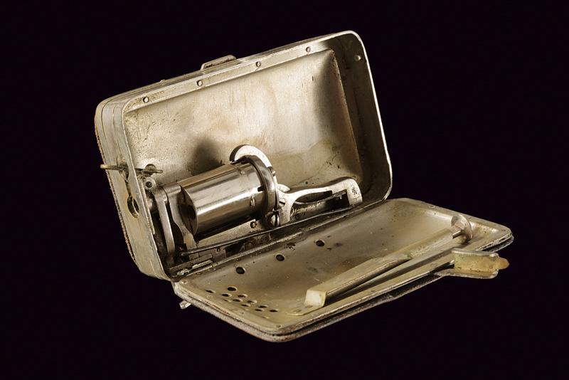 A very scarce Frankenau pin-fire pepperbox revolver in a purse