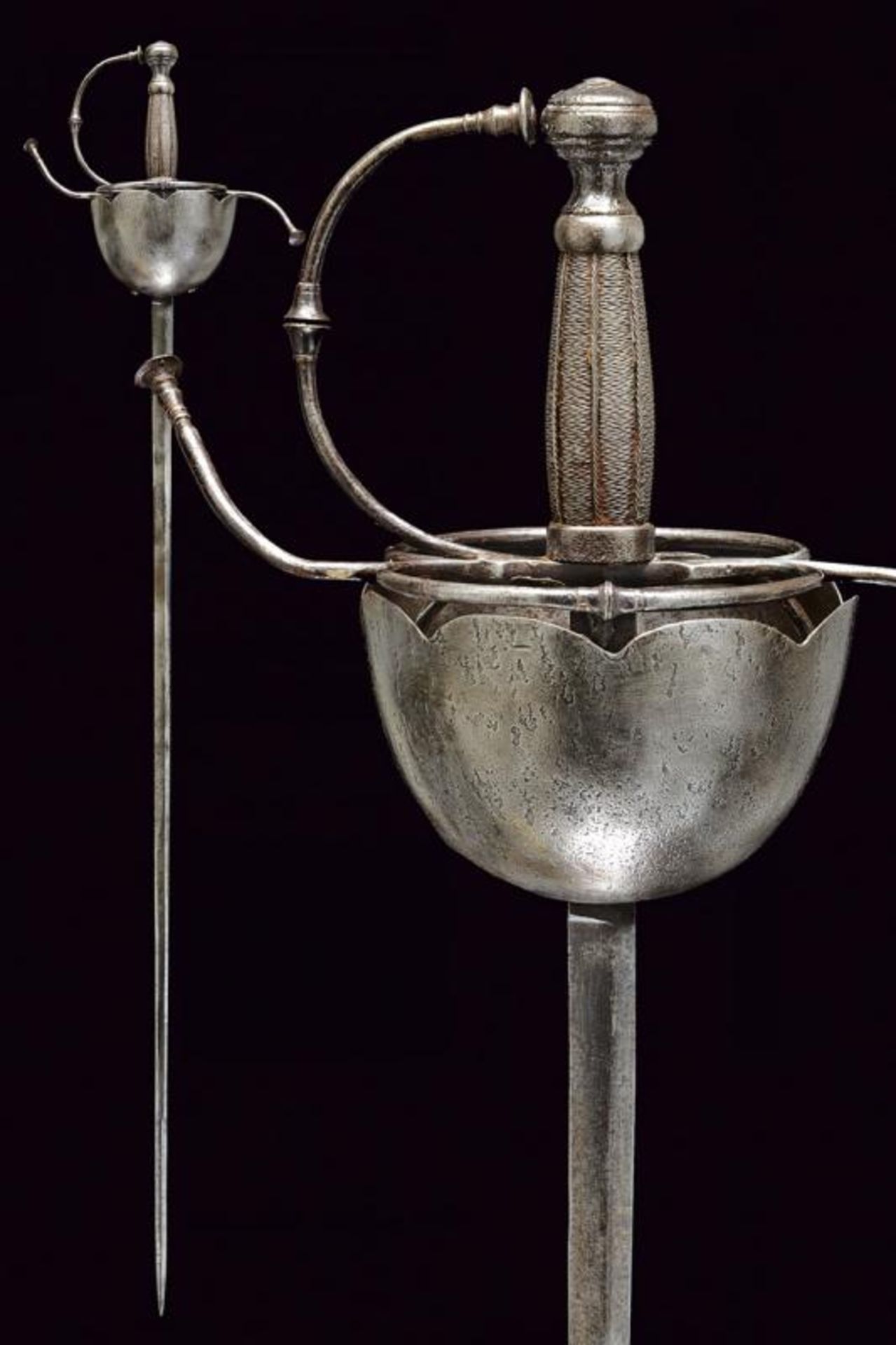 A cup hilted rapier