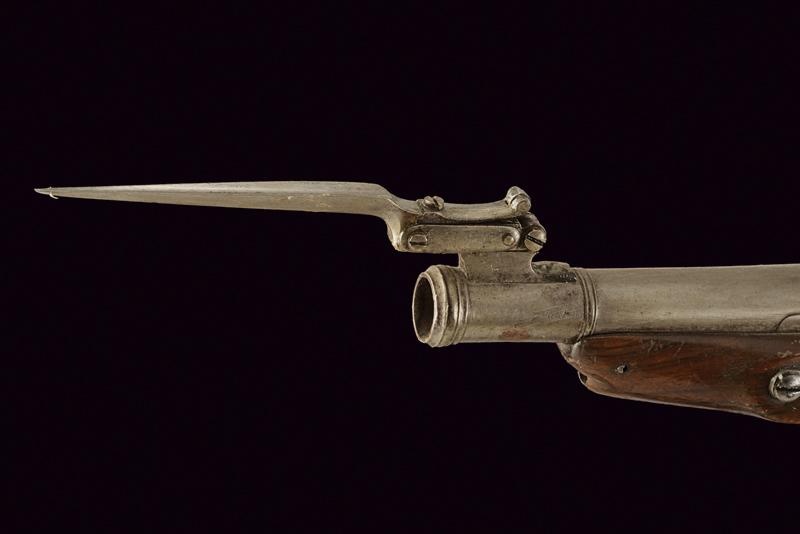 A percussion pistol with spring bayonet - Image 2 of 4