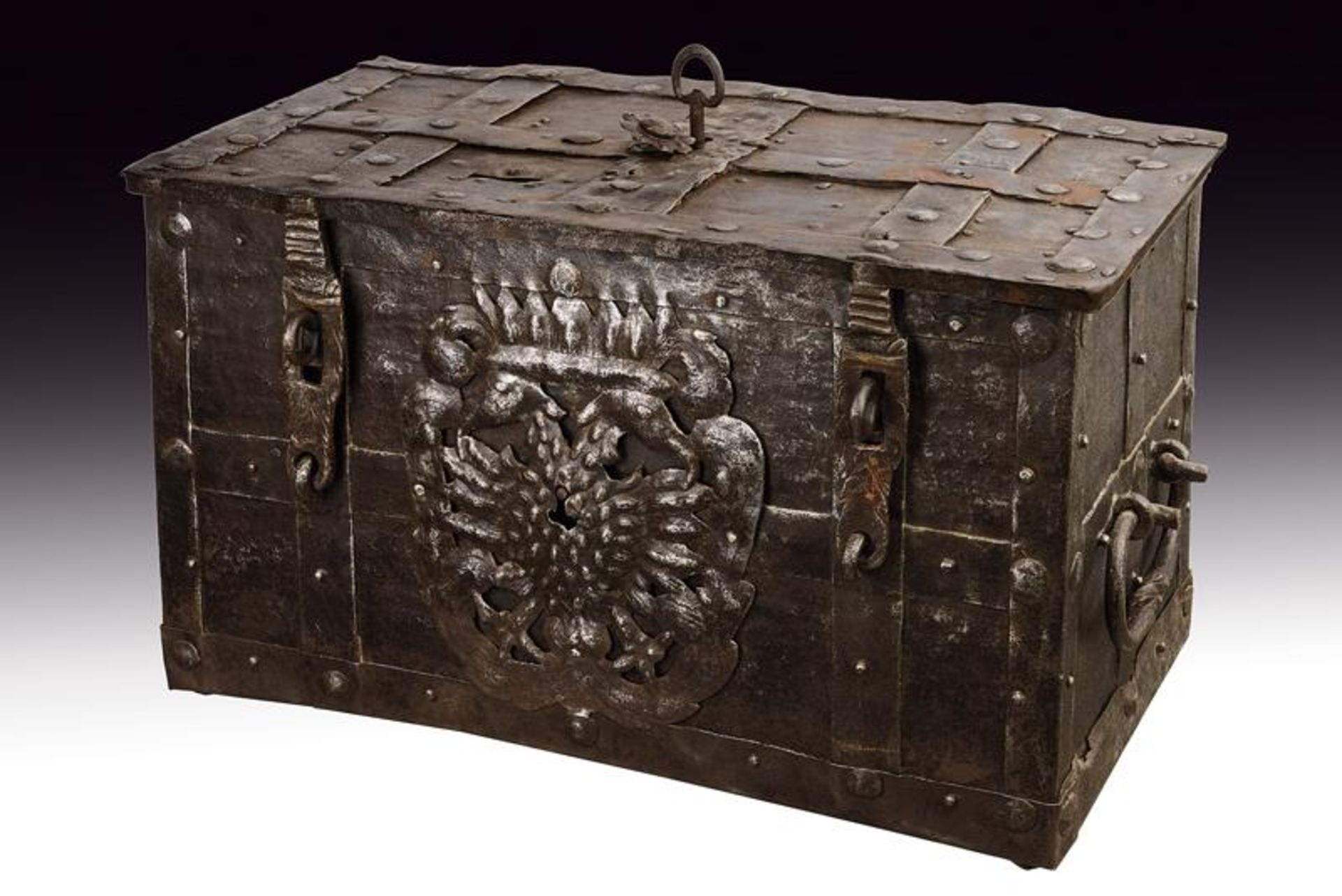 A rare painted strongbox - Image 4 of 15