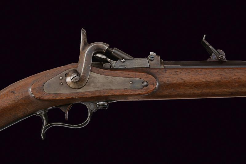 An 1863/67 model breech loading Milbank-Amsler rifle with bayonet - Image 2 of 5