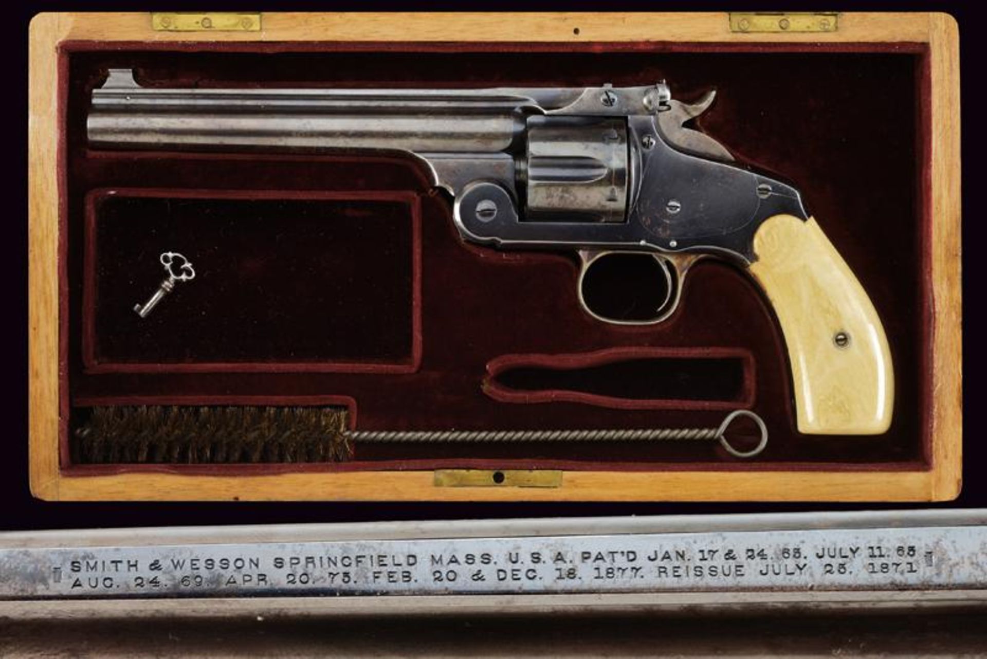 An interesting cased S&W New Model No. 3 Single Action Revolver