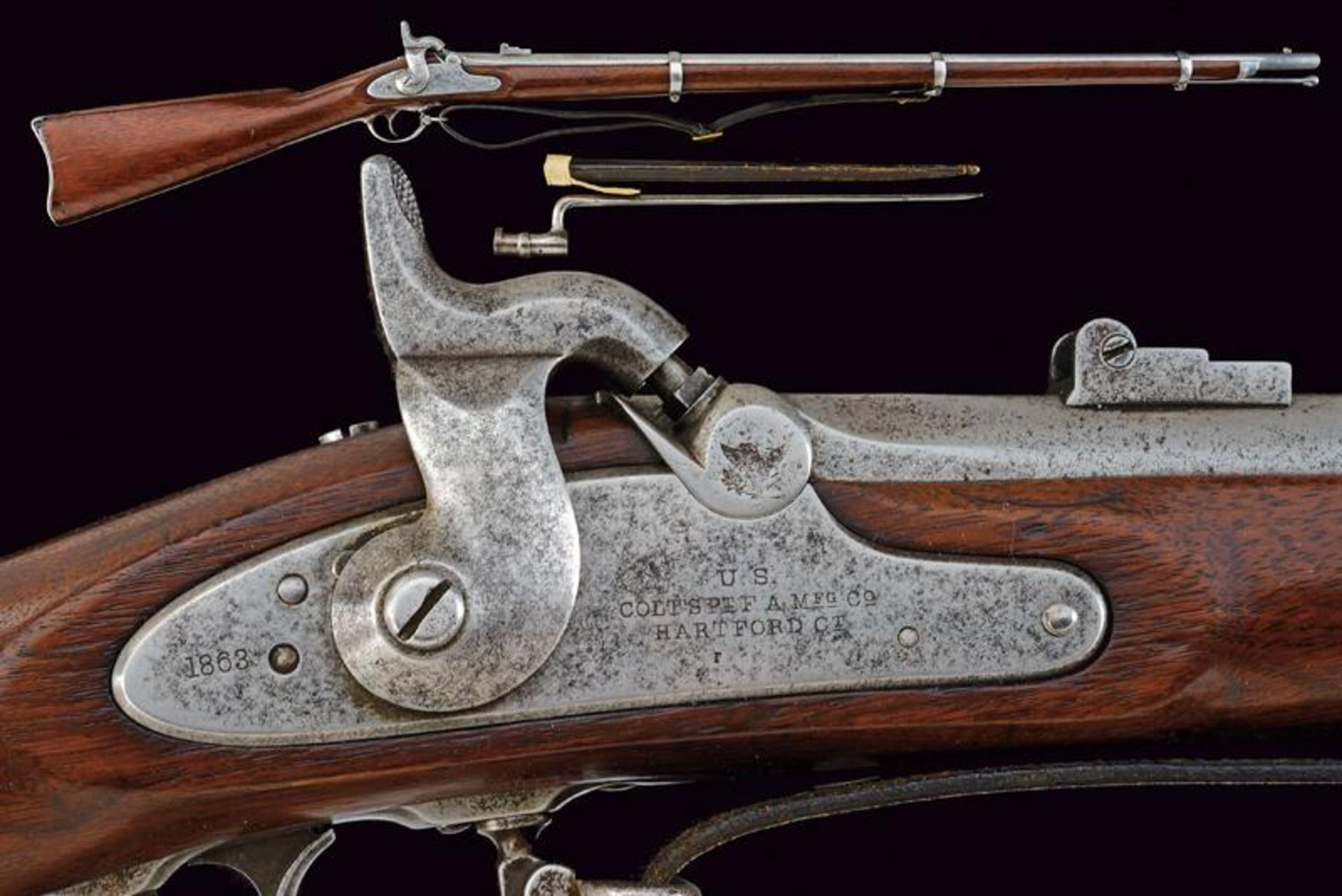 An interesting Colt Model 1861 Special Musket with bayonet