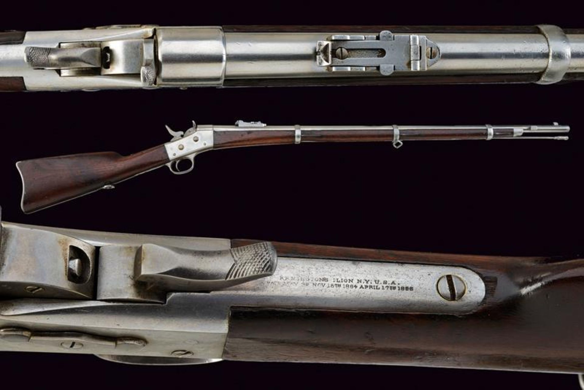 A Remington Rolling Block rifle