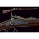 An 1873 model Springfield Trapdoor rifle