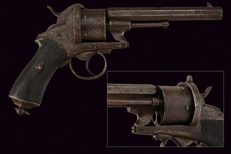 A Chamelot-Delvigne pin fire revolver