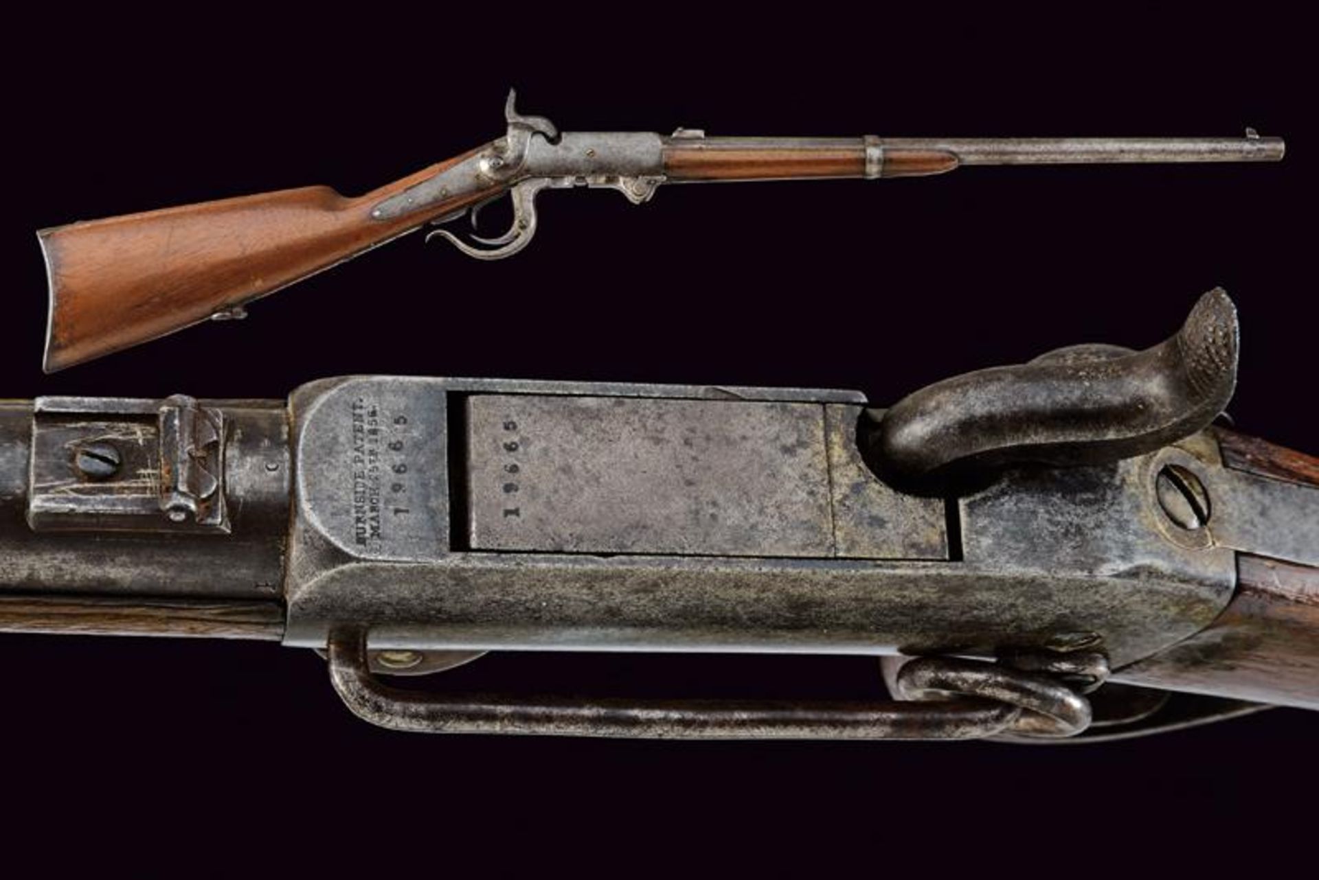 An 1856 model Burnside carbine