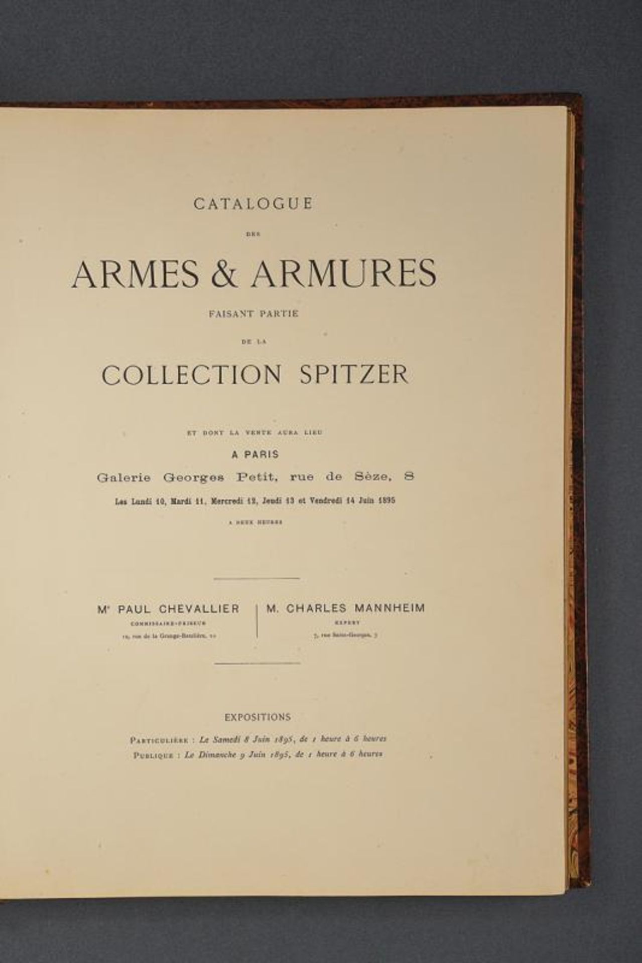 'Catalogue des Armes & Armures de la Collection Spitzer'