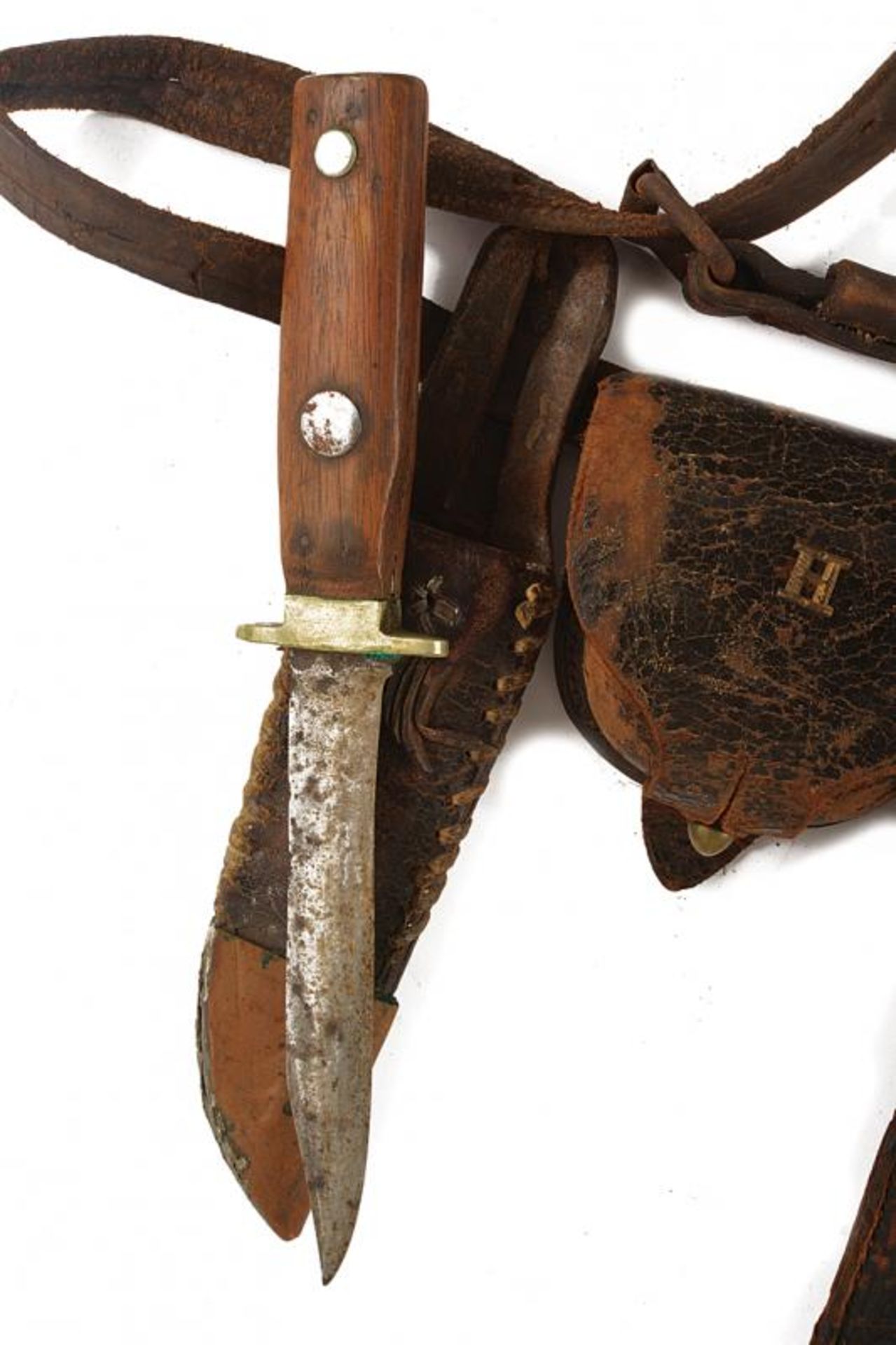 A soldier's belt with knife - Image 3 of 3