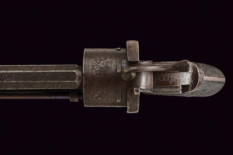 A Chamelot-Delvigne pin fire revolver - Image 3 of 4