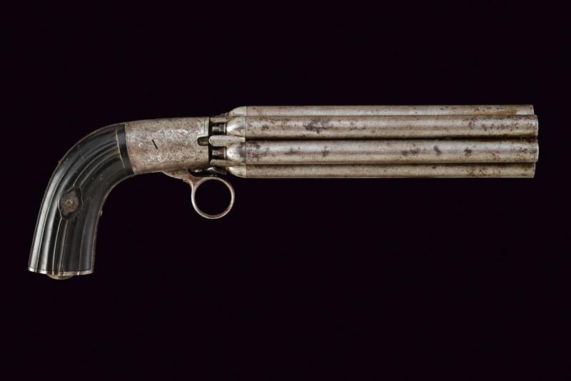 A percussion pepperbox revolver with long barrels - Image 7 of 8