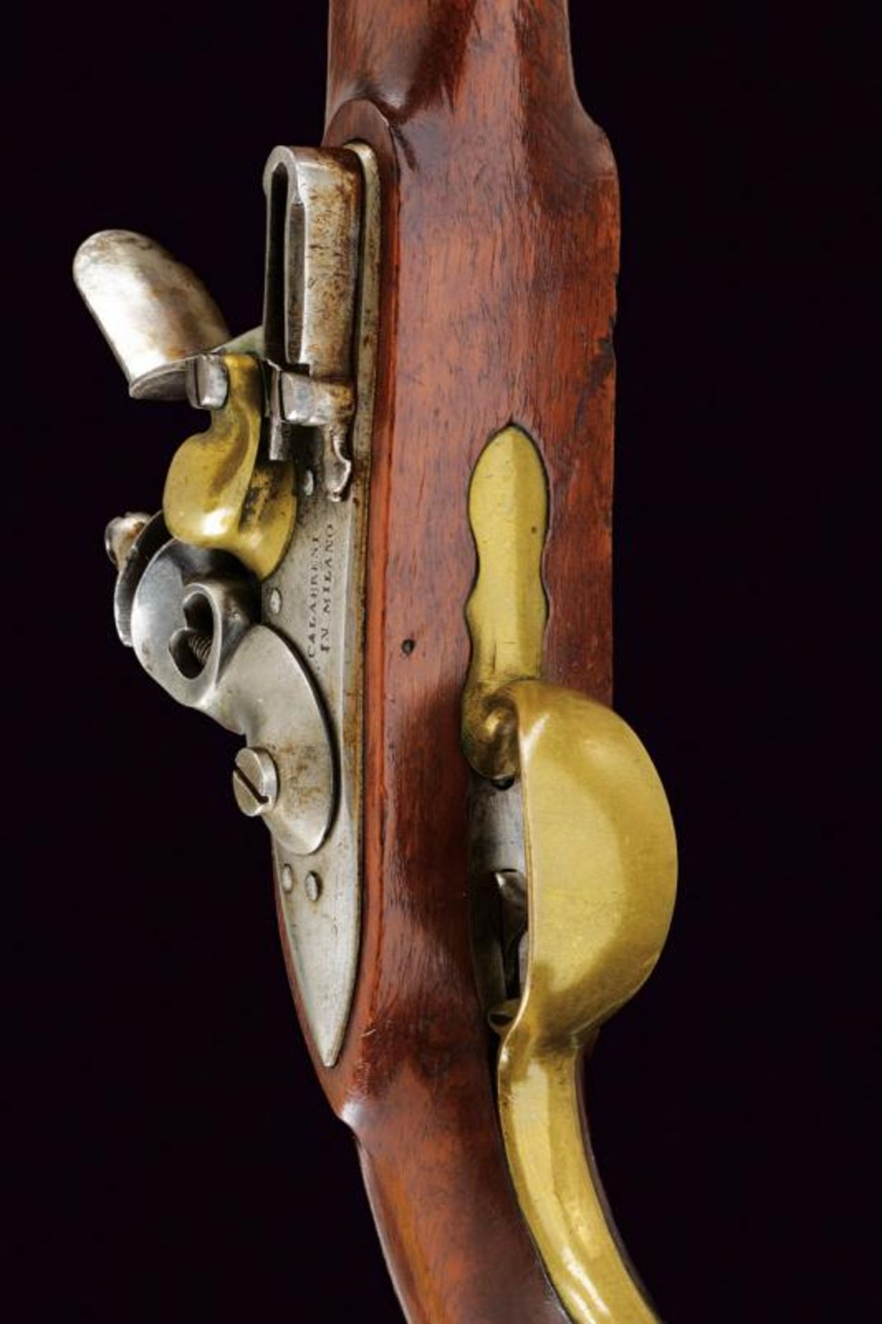 A rare and interesting pair of Royal Guard officer's flintlock pistols - Image 5 of 11