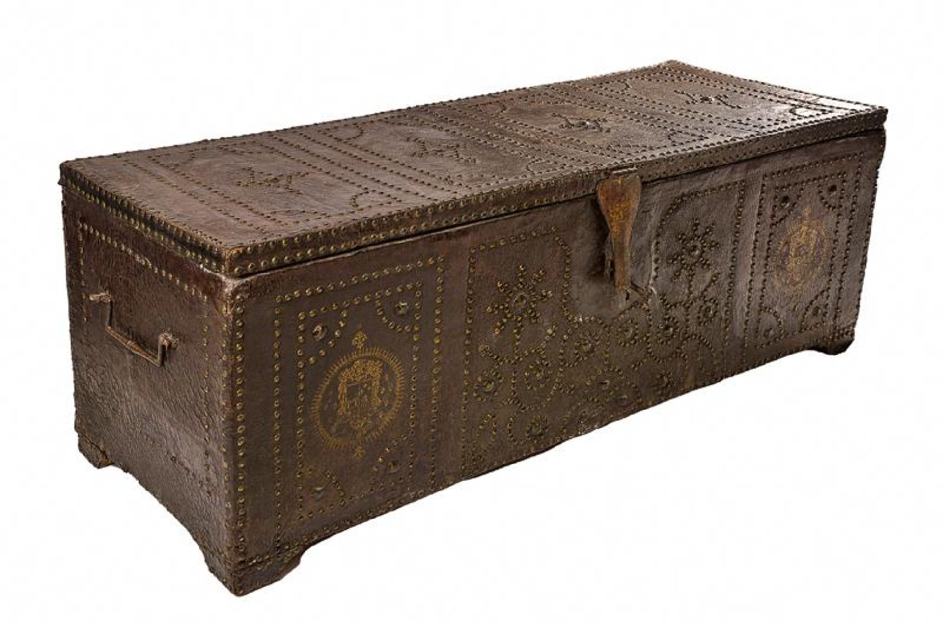 A chest with noble coat-of-arms