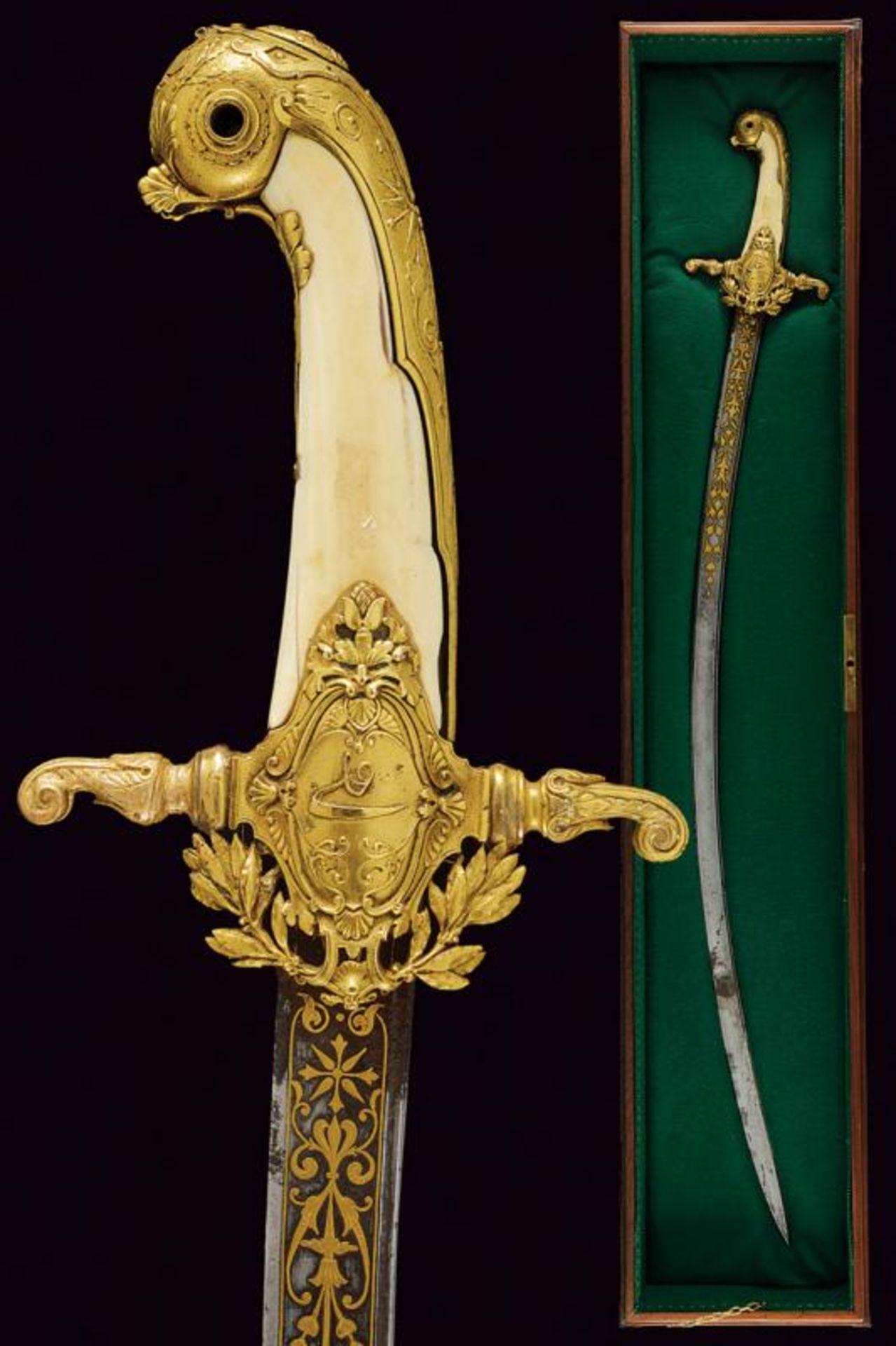 An elegant presentation sword for a gentleman with inscriptions in Arabic