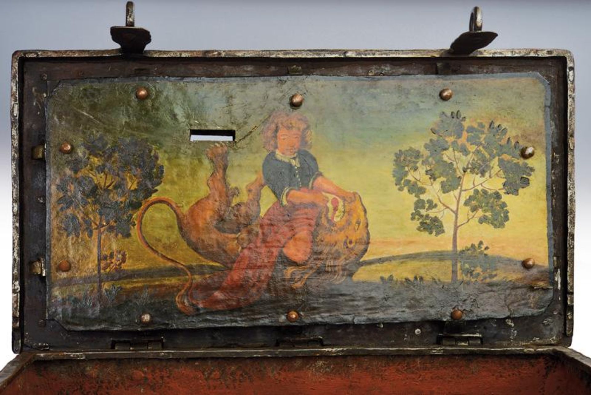 A rare painted strongbox - Image 12 of 15