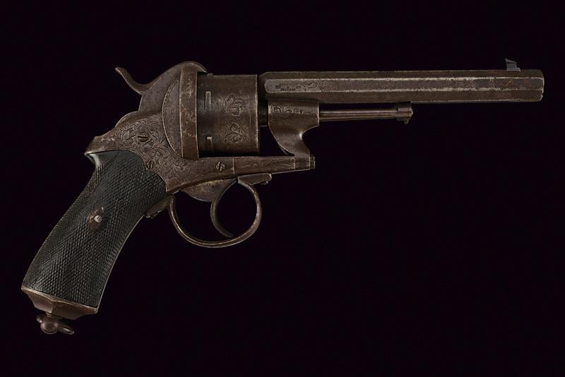 A Chamelot-Delvigne pin fire revolver - Image 4 of 4