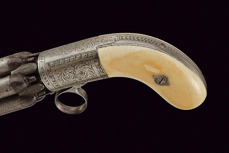 An elegant Mariette percussion pepperbox revolver by Kirner - Image 4 of 5