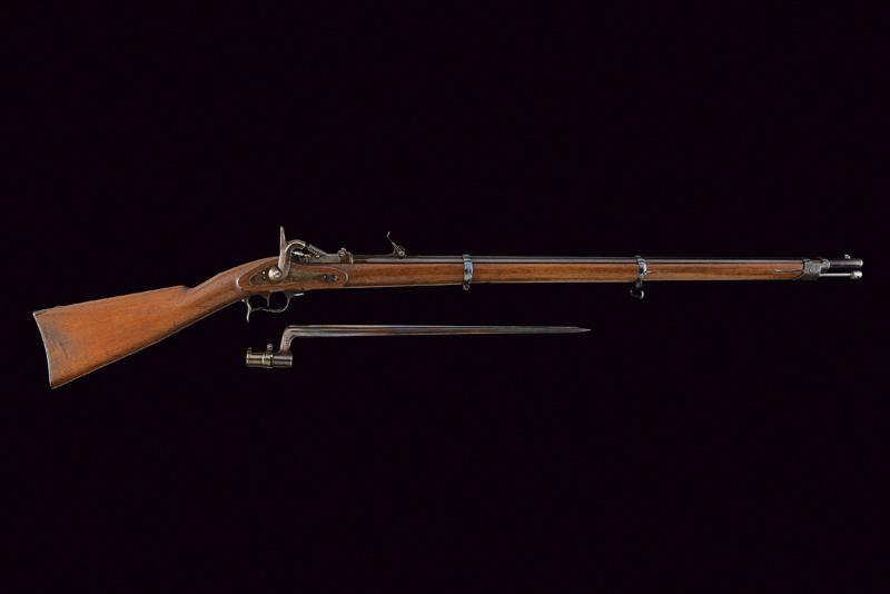 An 1863/67 model breech loading Milbank-Amsler rifle with bayonet - Image 5 of 5