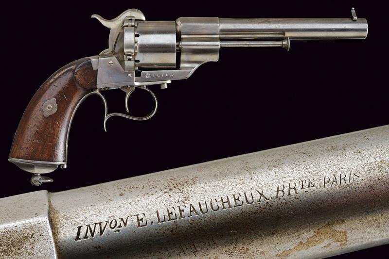 A 'long-type' Lefaucheux pin fire revolver