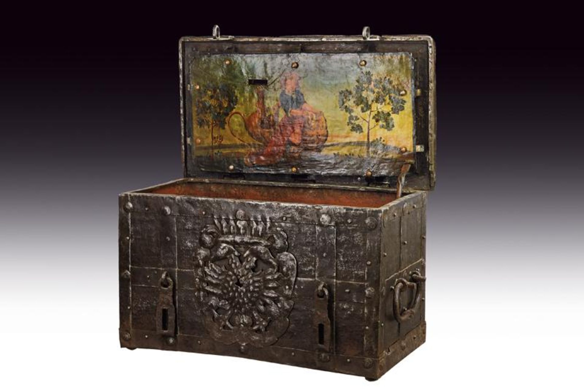 A rare painted strongbox - Image 15 of 15