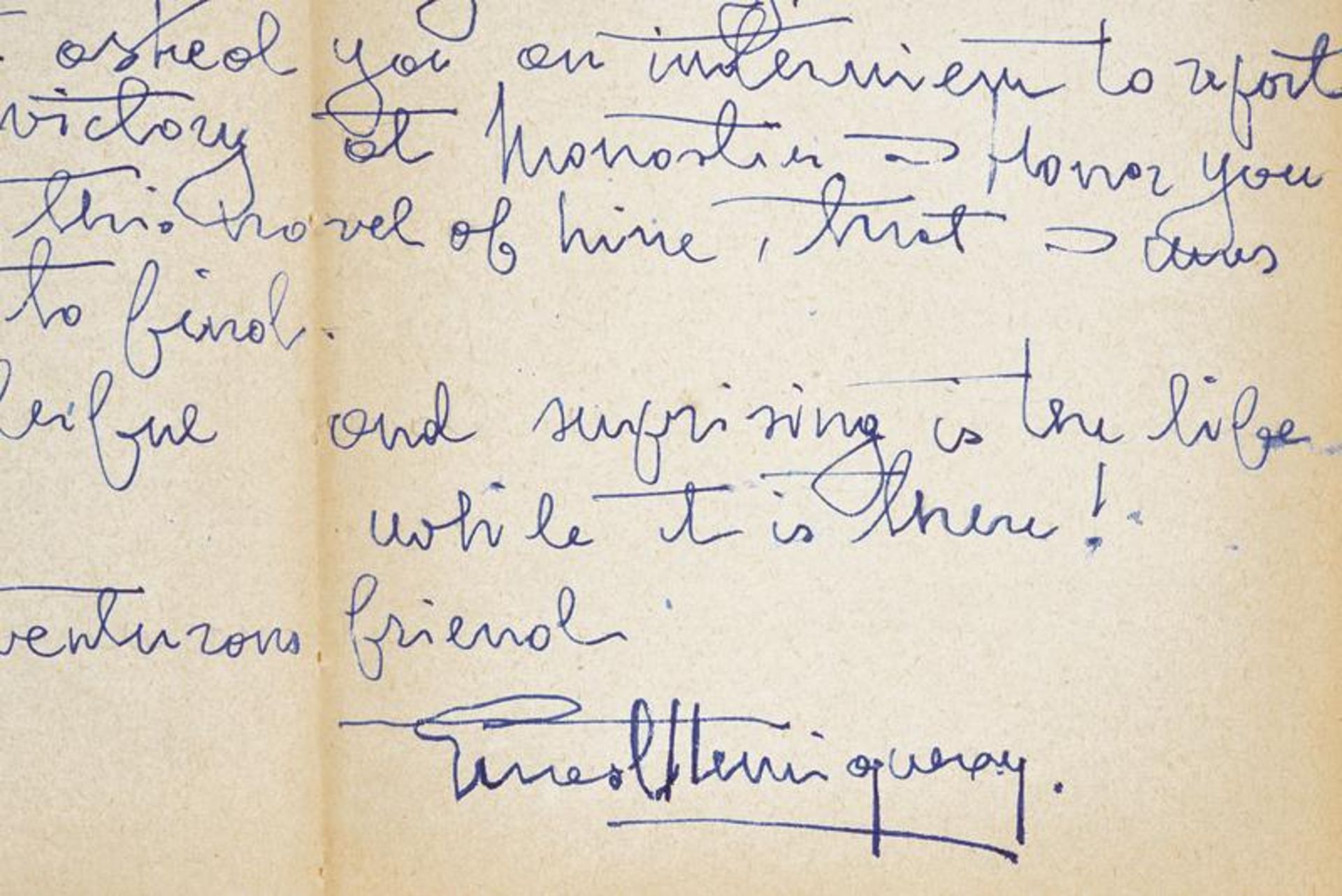 Hemingway, Ernest - 'A Farewell to Arms' with autograph dedication - Bild 6 aus 7