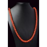 Mediterranean Red coral necklace