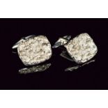 LUIGI QUAGLIA white gold cufflinks 1970s