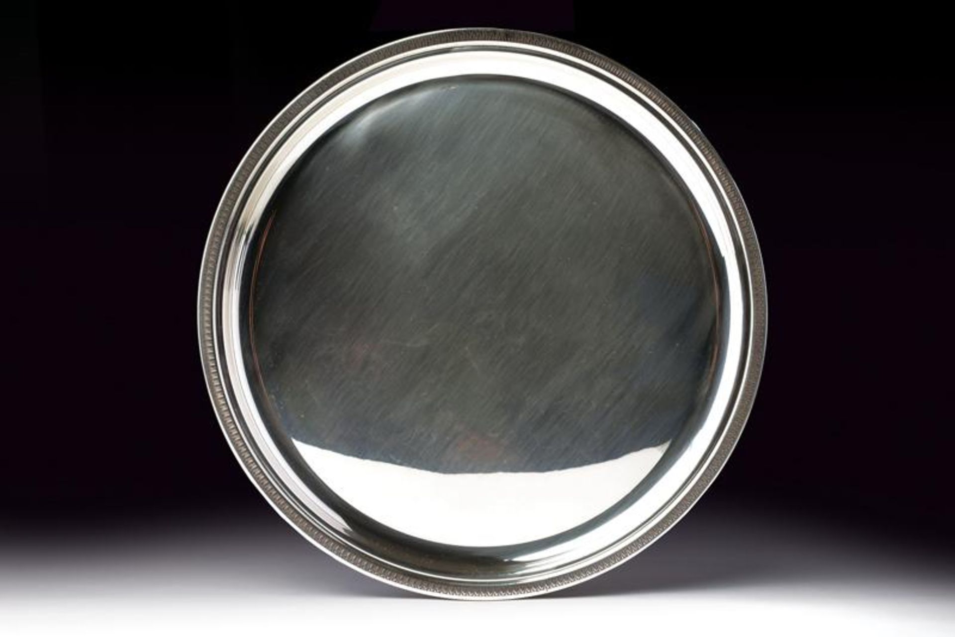 A silver tray