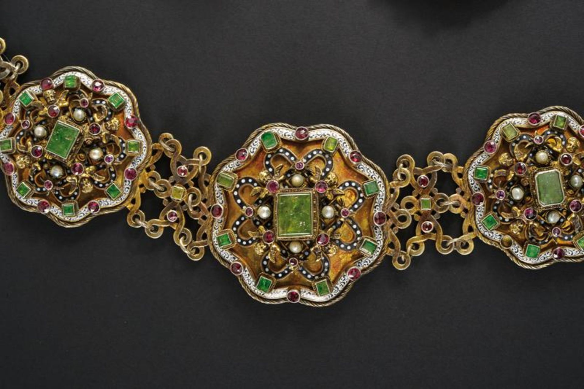 Austro-Hungarian Suite of Gem-Set Silver Gilt Ceremonial Costume Regalia - Image 3 of 6