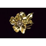 BOUCHERON gold and diamond brooch