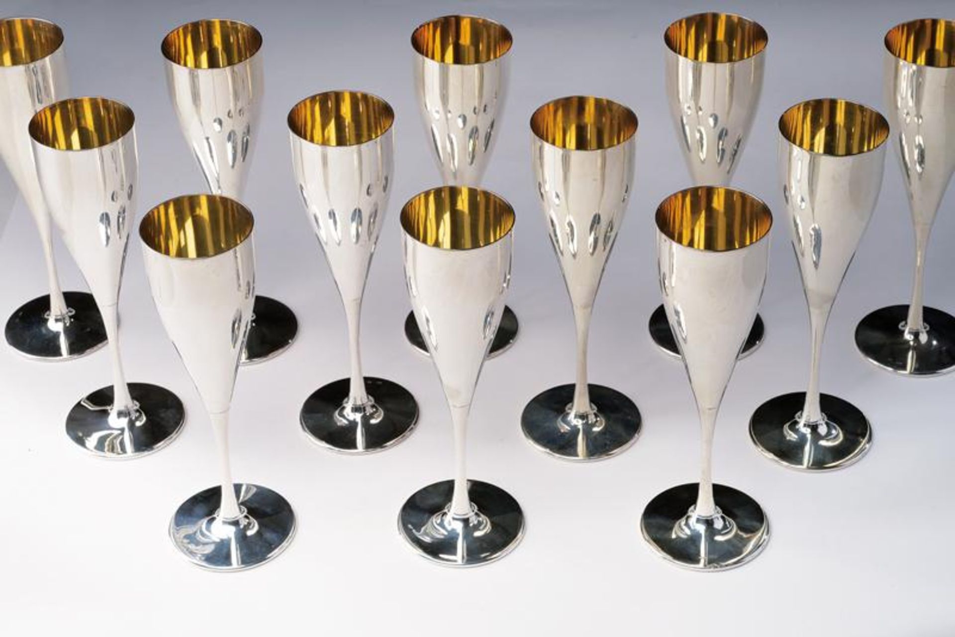 12 silver flutes