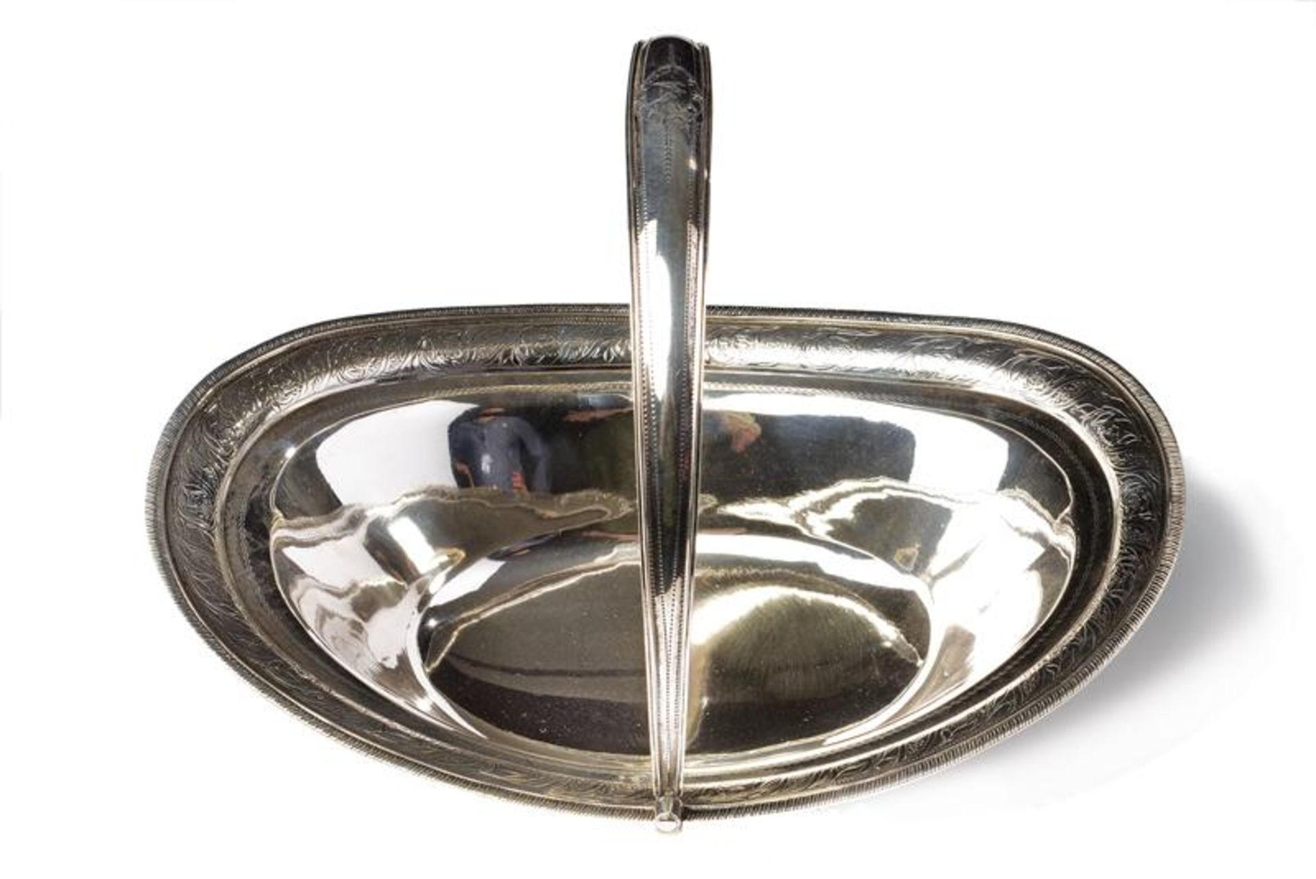 A sterling silver cake basket