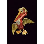 FRASCAROLO pelican brooch