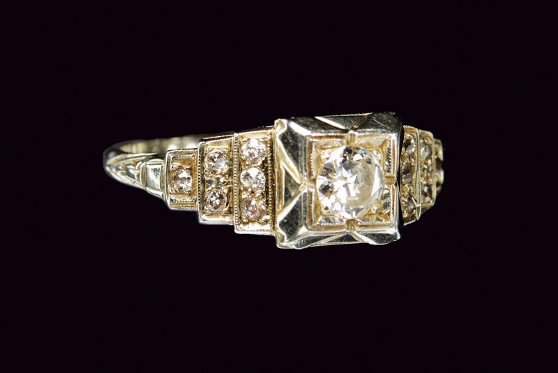 White gold diamond ring - Image 3 of 3