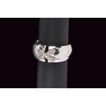 CHAUMET white gold and diamond band ring