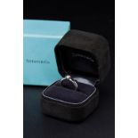 Tiffany & Co solitaire ring in platinum with round brilliant